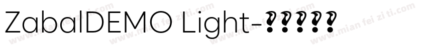 ZabalDEMO Light字体转换
